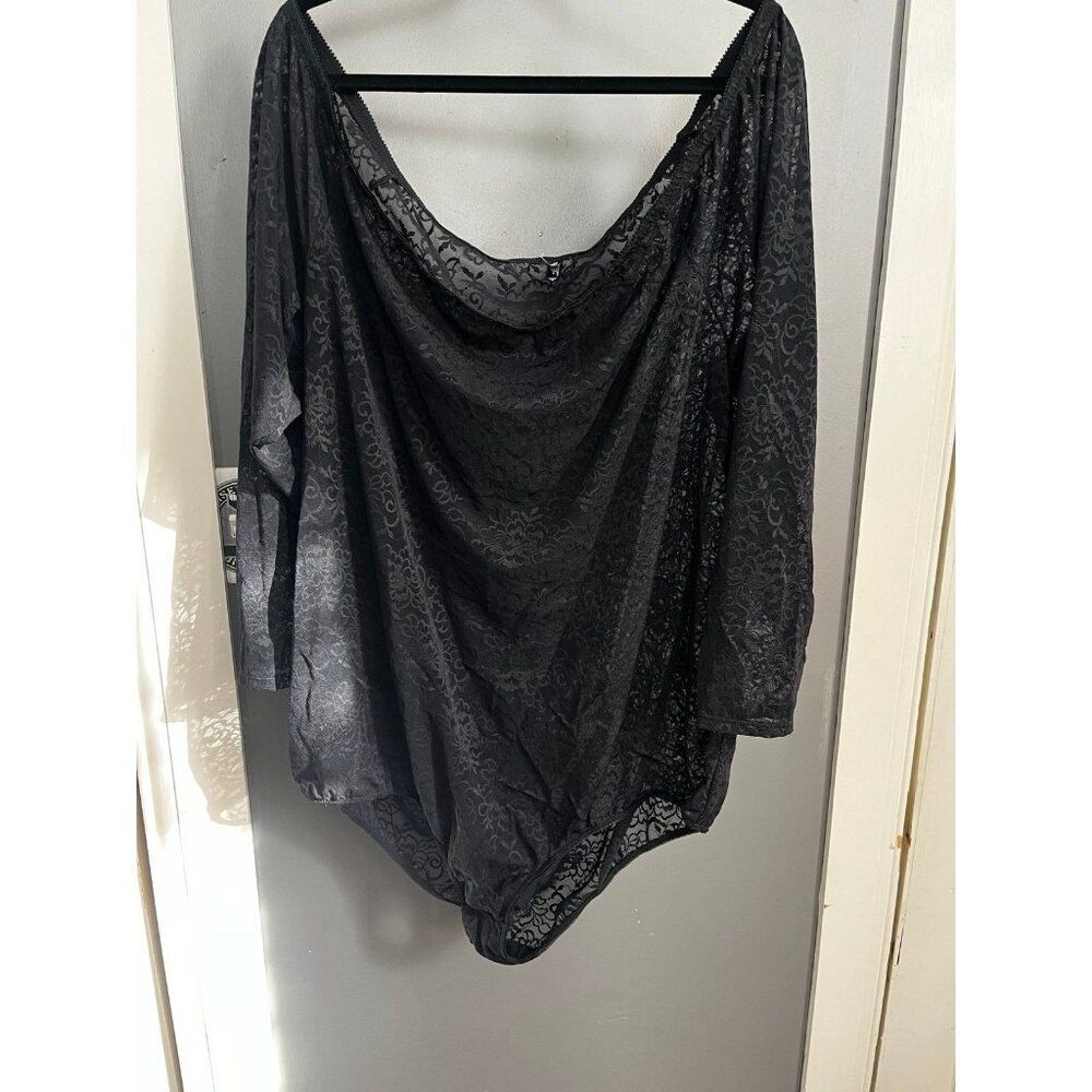 Torrid size 5 black lace one piece bodysuit lingerie
